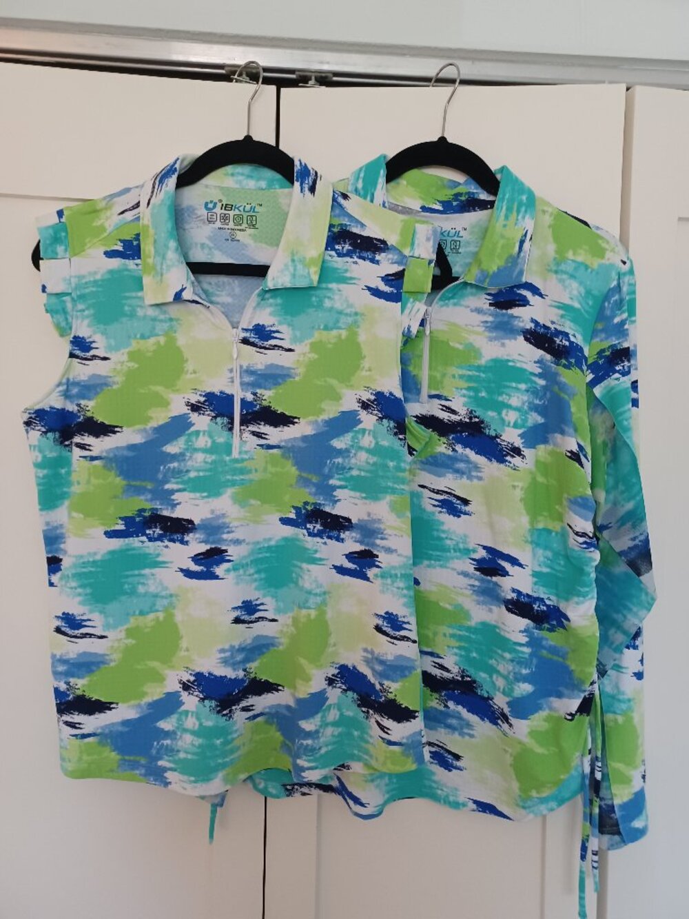 IBKUL XL Golf, Tennis, or Casual Sleeveless Top AND Long Sleeve Cover Top